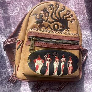 Loungefly Brown Backpack with muses from Hercules